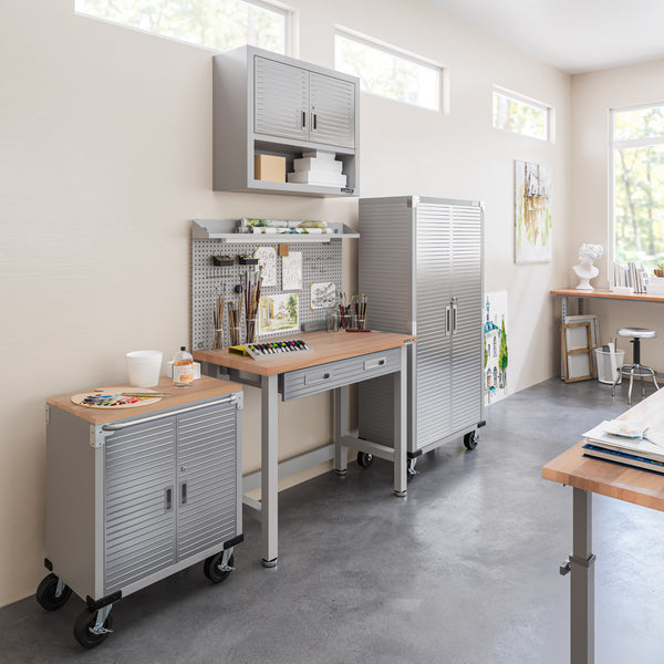 UltraHD® 4-Piece Storage Cabinet System with Lighted Workbench