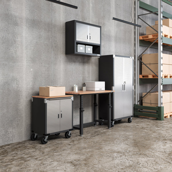 UltraHD® 4-Piece Storage Cabinet System with Workbench