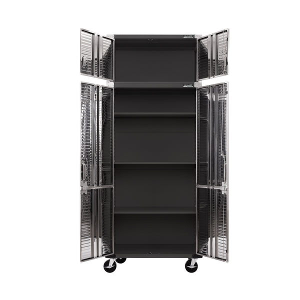 UltraHD® 2-Piece Rolling Storage Cabinet Set, Graphite
