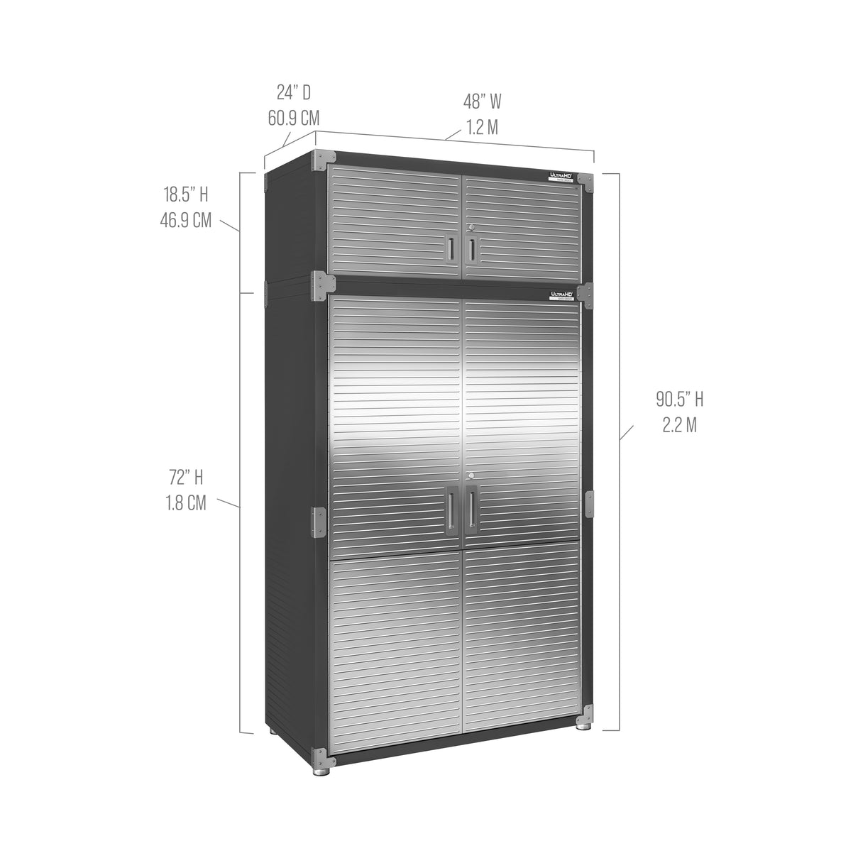 UltraHD® 2-Piece Storage Cabinet Set, Graphite