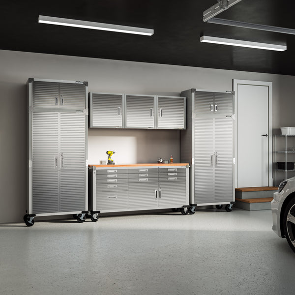 UltraHD® 8-Piece Storage Cabinet System with Rolling Workbench