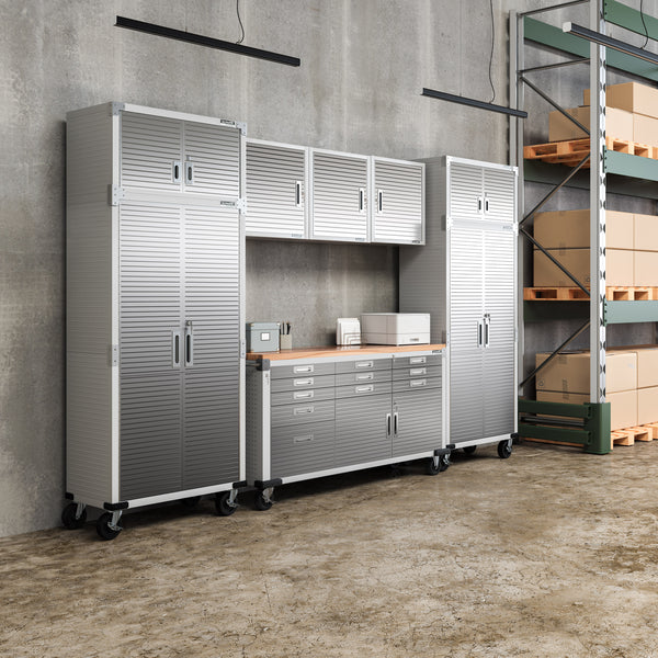 UltraHD® 8-Piece Storage Cabinet System with Rolling Workbench