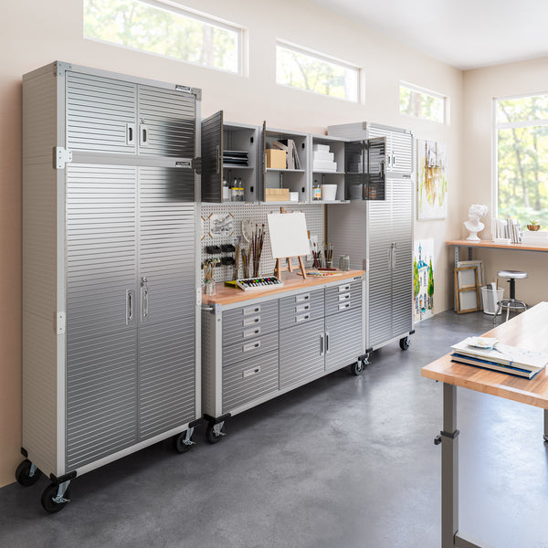 UltraHD® 8-Piece Storage Cabinet System with Rolling Workbench