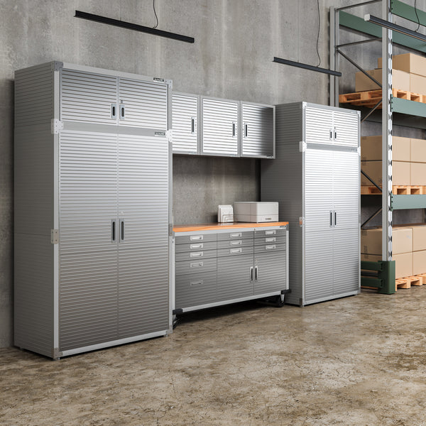 UltraHD® 8-Piece Storage Cabinet System with Rolling Workbench