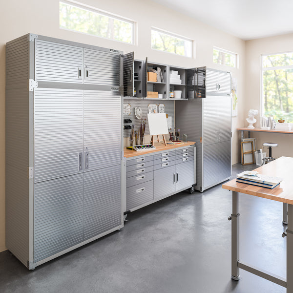 UltraHD® 8-Piece Storage Cabinet System with Rolling Workbench