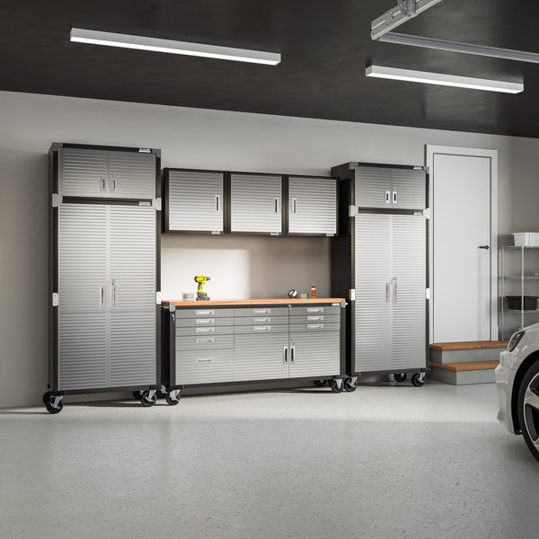 UltraHD® 8-Piece Storage Cabinet System with Rolling Workbench