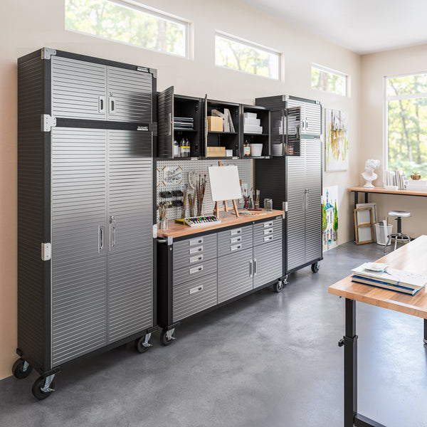 UltraHD® 8-Piece Storage Cabinet System with Rolling Workbench