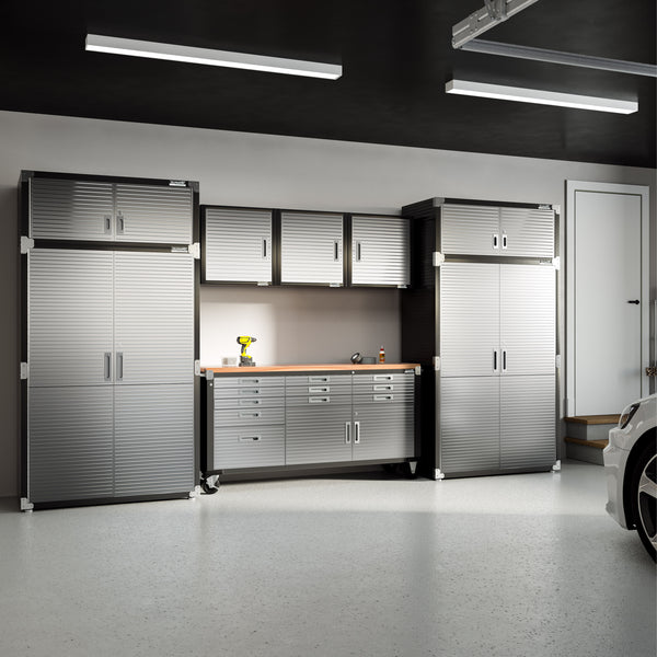 UltraHD® 8-Piece Storage Cabinet System with Rolling Workbench