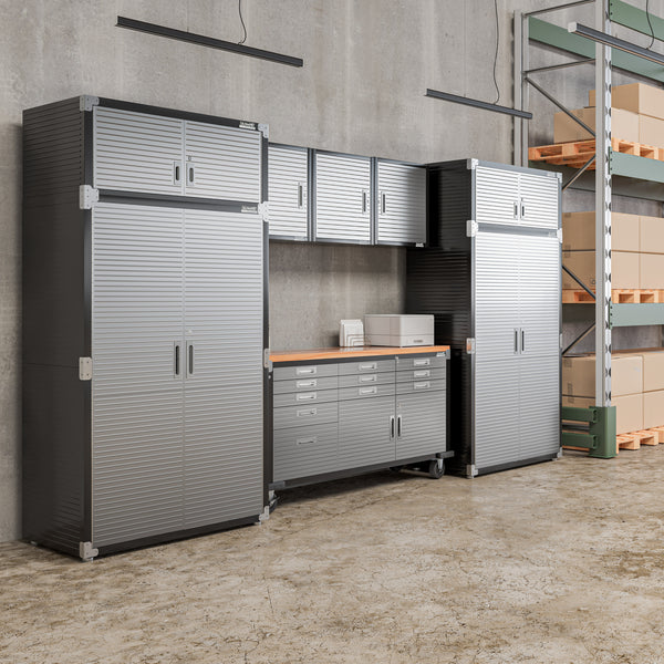 UltraHD® 8-Piece Storage Cabinet System with Rolling Workbench