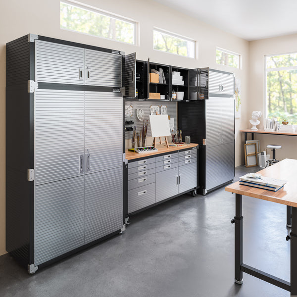 UltraHD® 8-Piece Storage Cabinet System with Rolling Workbench