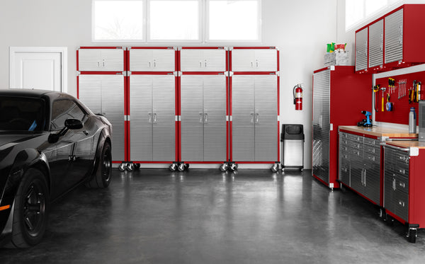 UltraHD® 2-Piece Rolling Storage Cabinet Set, Red
