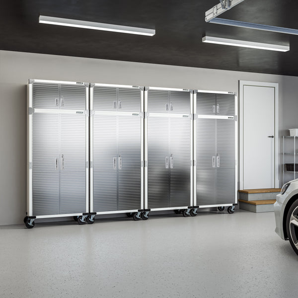 UltraHD® 8-Piece Rolling Storage Cabinet System, White