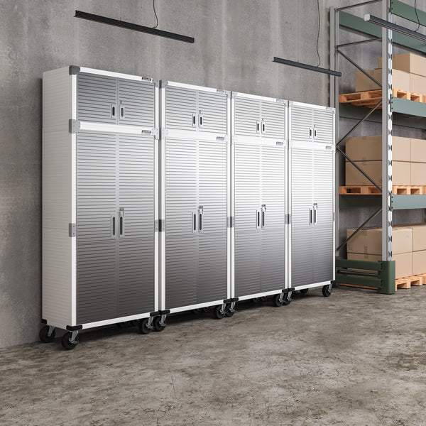 UltraHD® 8-Piece Rolling Storage Cabinet System, White