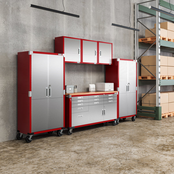 UltraHD® 6-Piece Storage Cabinet System with Rolling Workbench