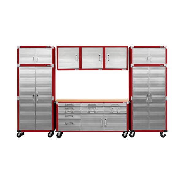 UltraHD® 8-Piece Storage Cabinet System with Rolling Workbench