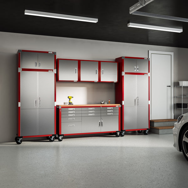 UltraHD® 8-Piece Storage Cabinet System with Rolling Workbench