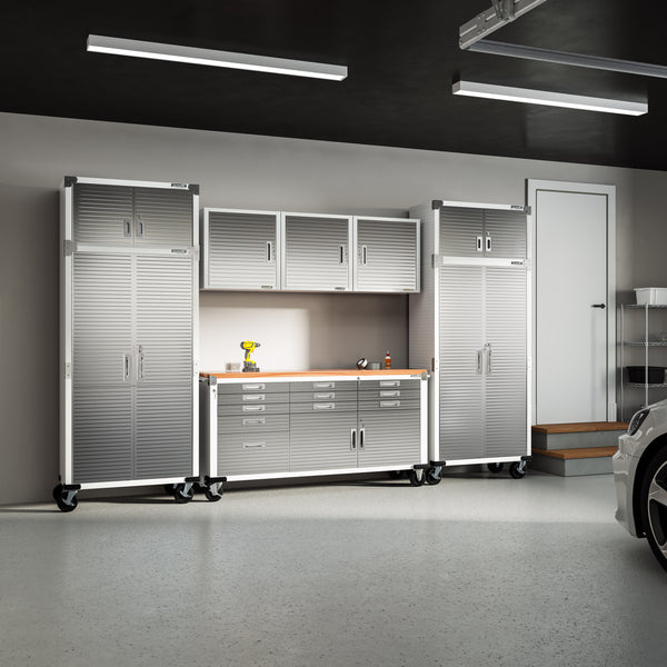 UltraHD® 8-Piece Storage Cabinet System with Rolling Workbench