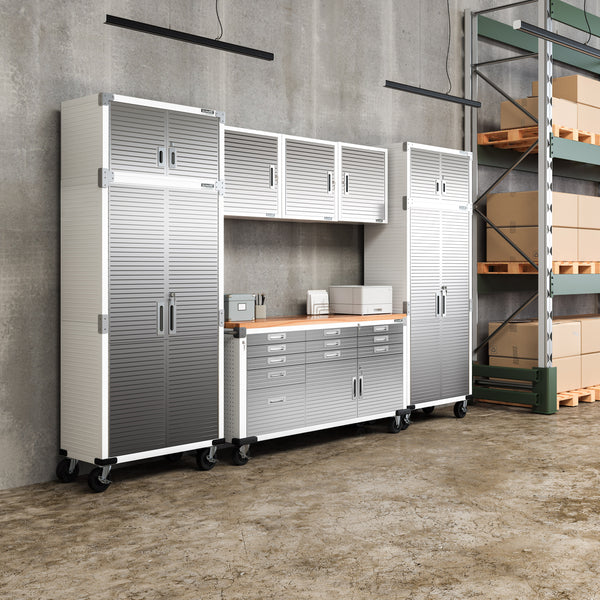UltraHD® 8-Piece Storage Cabinet System with Rolling Workbench