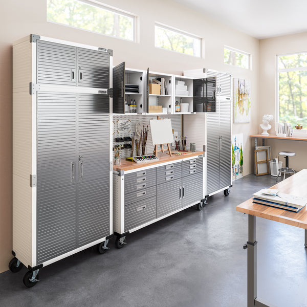 UltraHD® 8-Piece Storage Cabinet System with Rolling Workbench