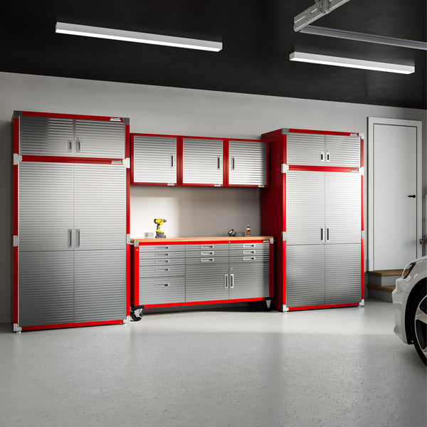 UltraHD® 8-Piece Storage Cabinet System with Rolling Workbench