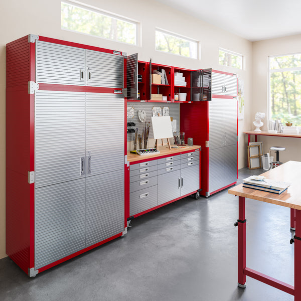 UltraHD® 8-Piece Storage Cabinet System with Rolling Workbench