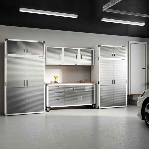 UltraHD® 8-Piece Storage Cabinet System with Rolling Workbench