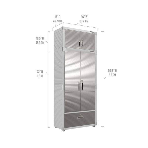 UltraHD® 2-Piece Storage Cabinet with Bottom Drawer Set
