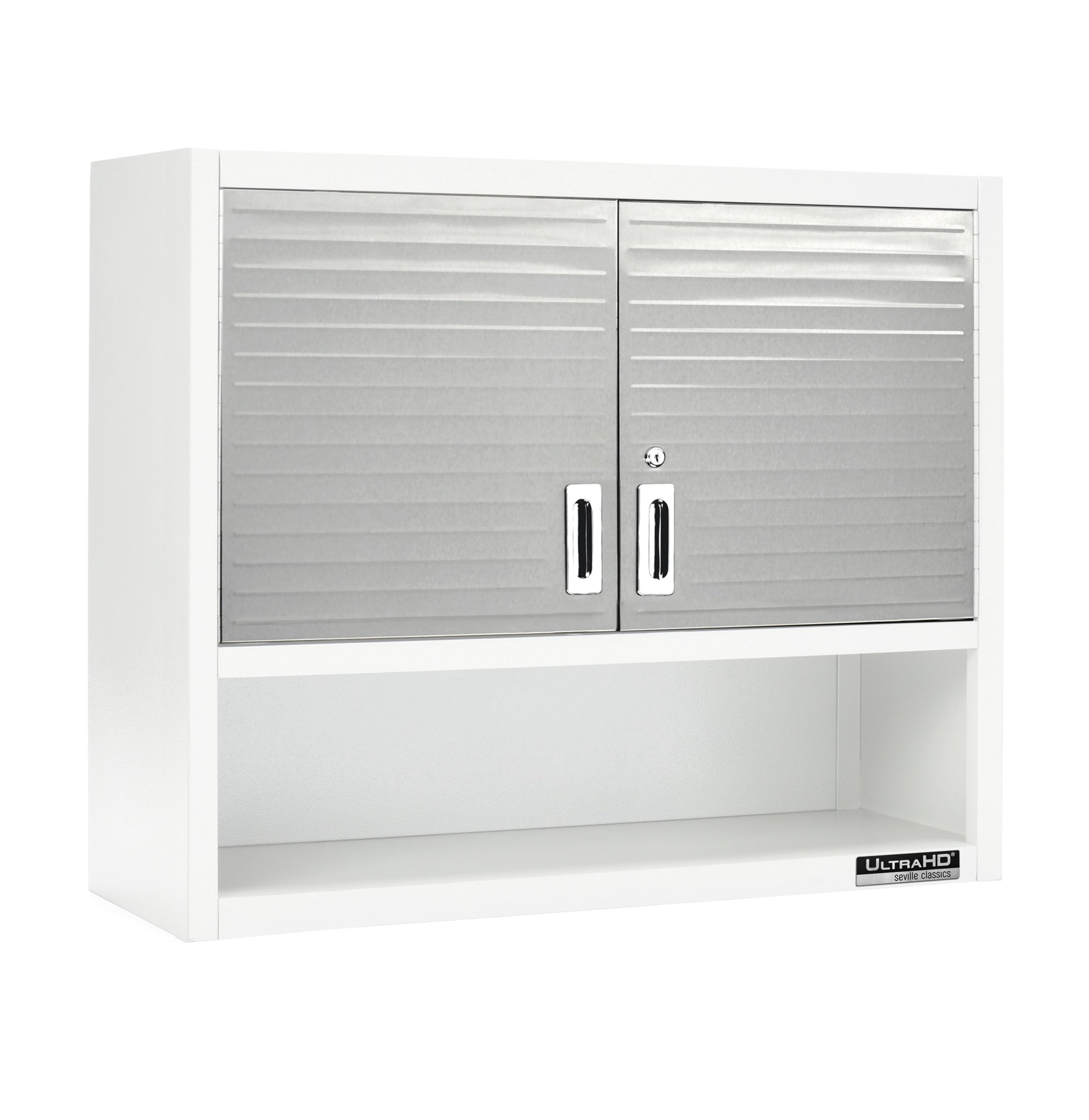 UltraHD® Double Door Wall Cabinet w/ Keys, White