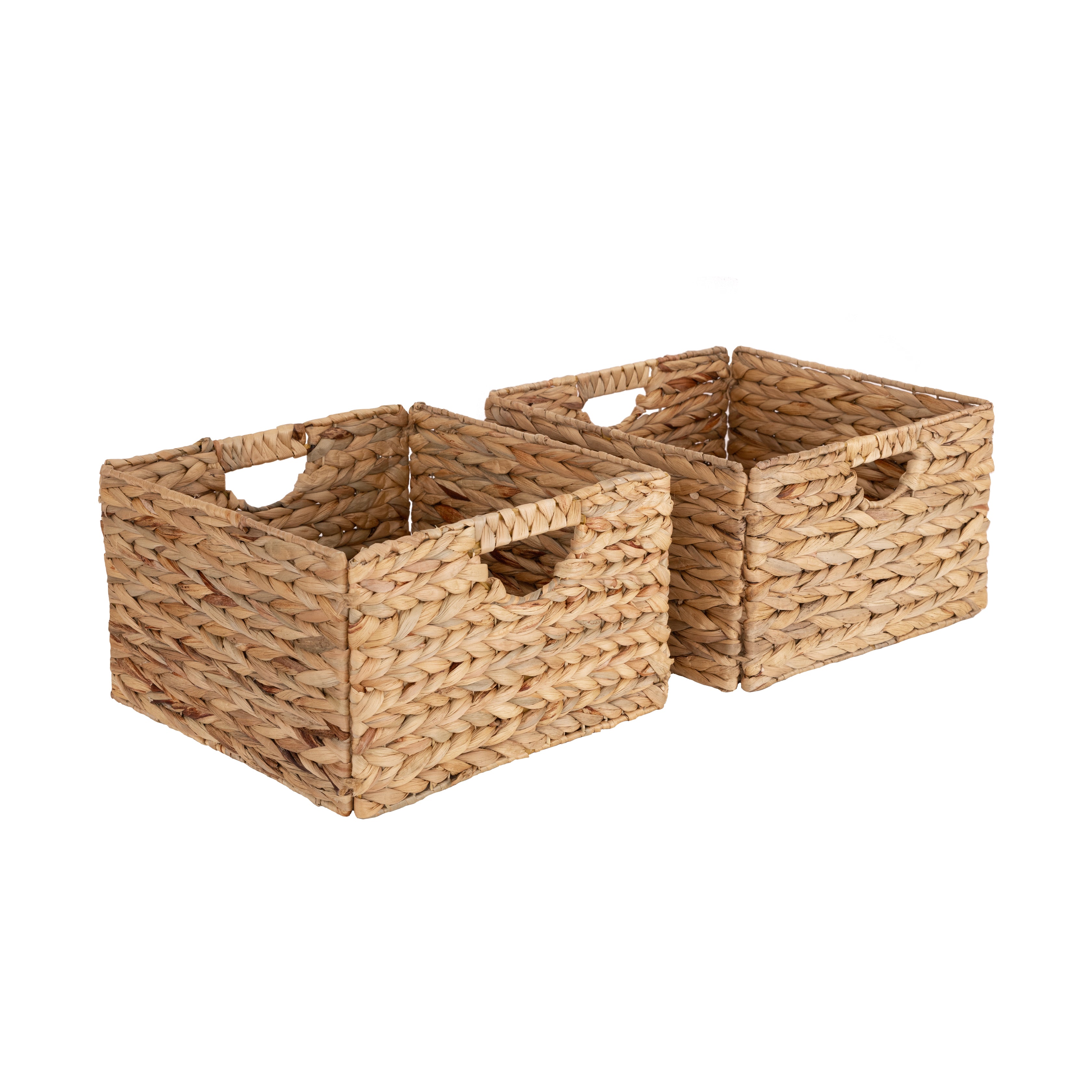 Brown Basket デモセット4枚 Set of 2 Abaca Basket Trays with Black Accent