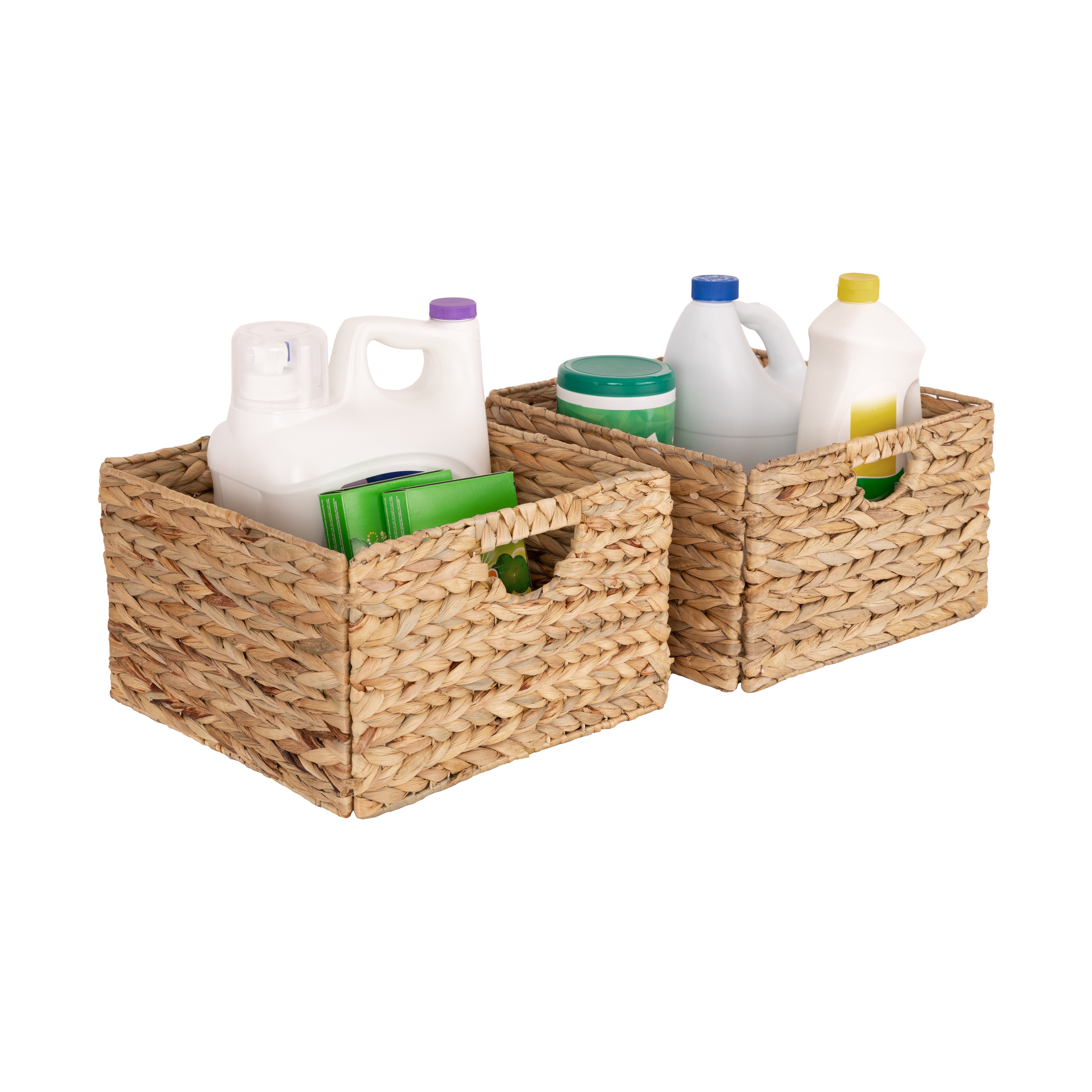 Natural Water Hyacinth Storage Basket Set (2-Pack)