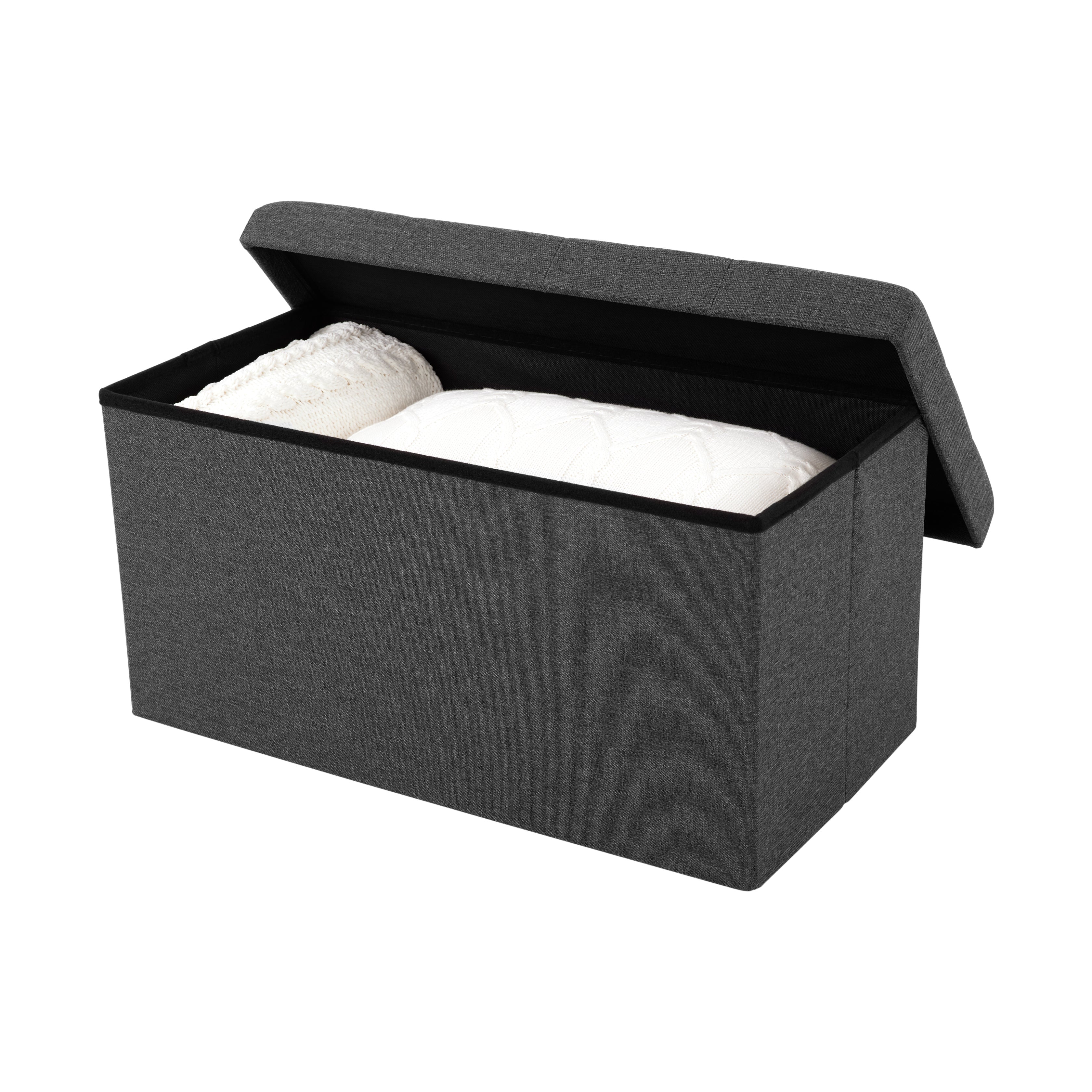 Sortwise folding top storage ottoman