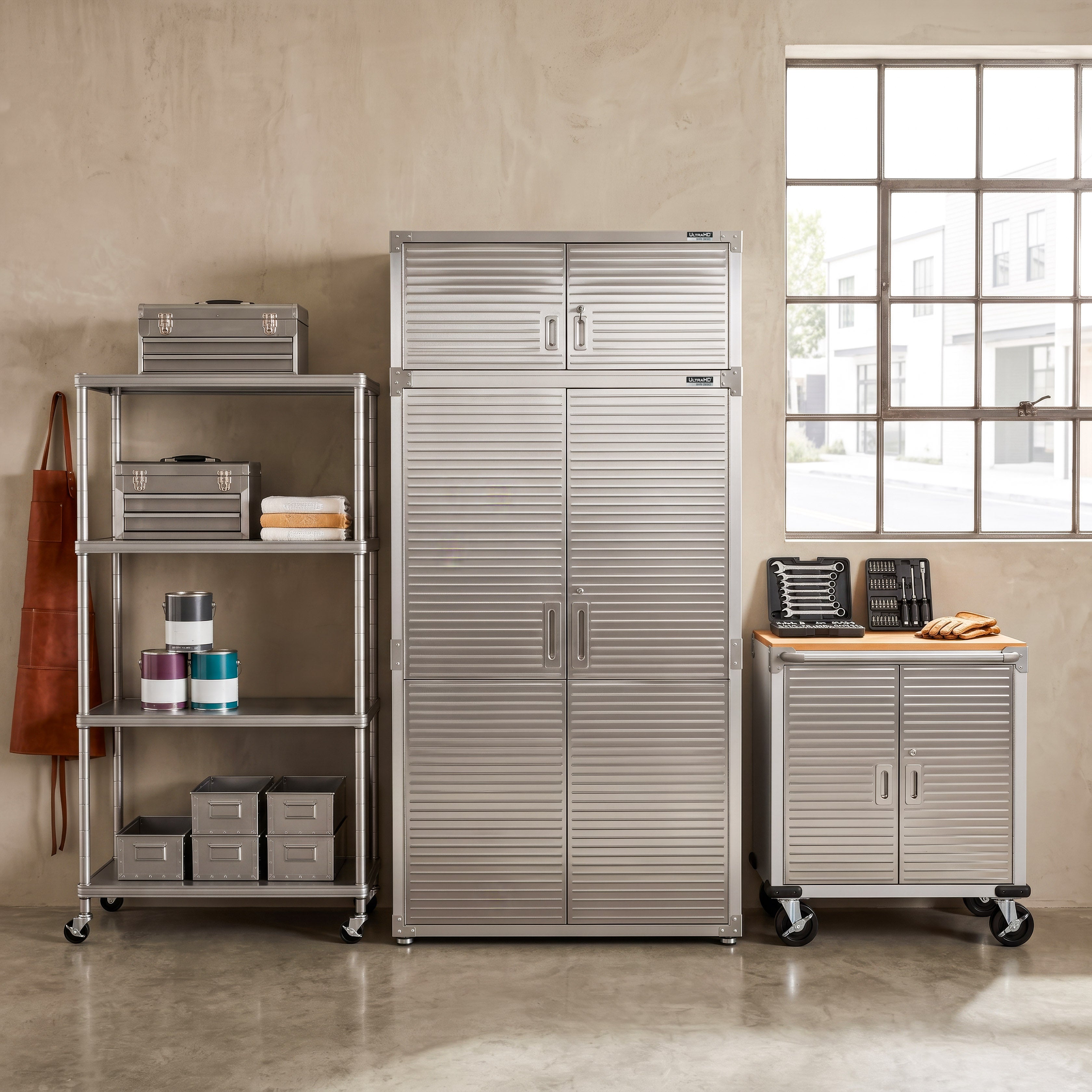 UltraHD® 2-Piece Storage Cabinet Set, Granite