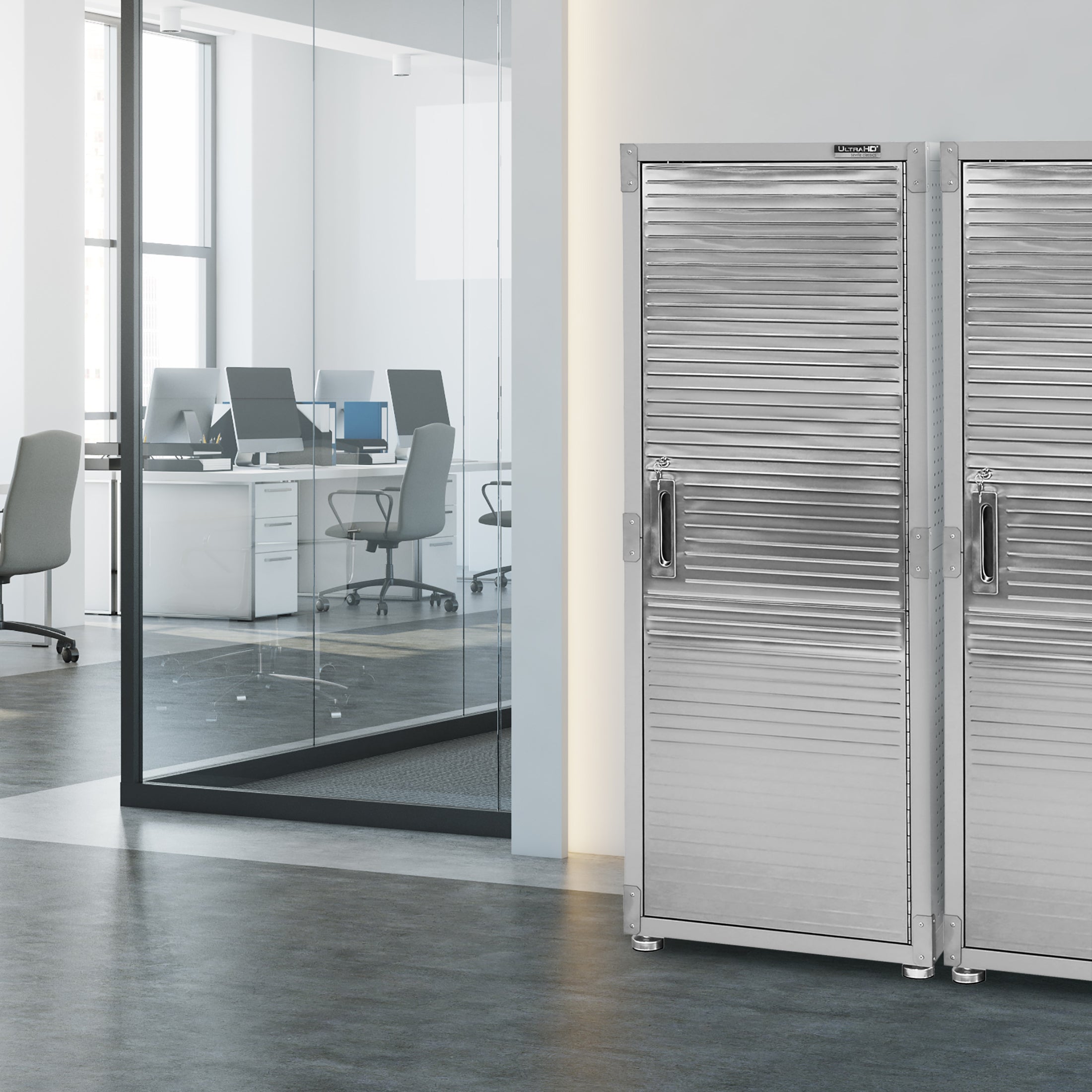 Quantum Storage Heavy-Duty Cabinet — 36in.W x 24in.D x 72in.H, No Bins, 4  Interior Shelves, 12 Door Shelves, Model# QSC-36-41S-12DSQSC-36-41S-12DS