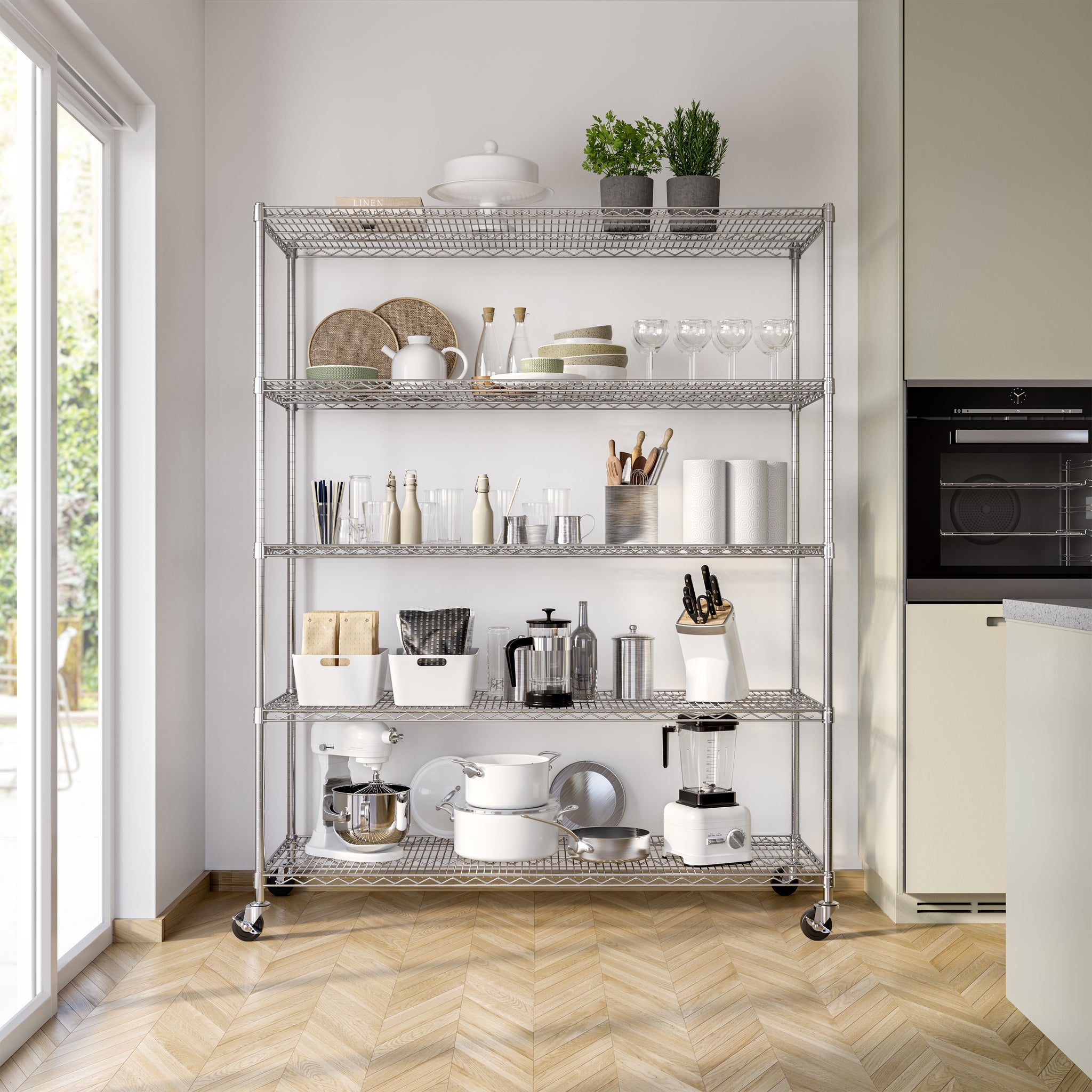 UltraDurable® 5-Tier NSF-Certified Steel Shelving