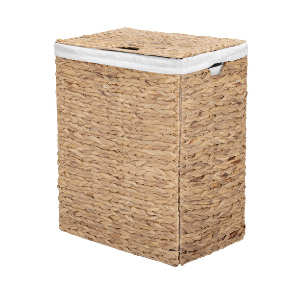 Natural Handwoven Lidded Laundry Hamper