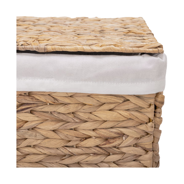Natural Handwoven Lidded Laundry Hamper