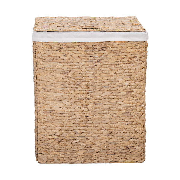 Natural Handwoven Lidded Laundry Hamper