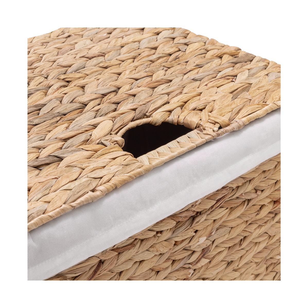 Natural Handwoven Lidded Laundry Hamper