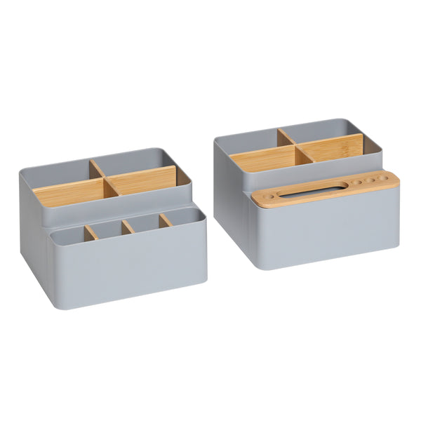 Set of 2 bamboo caddy