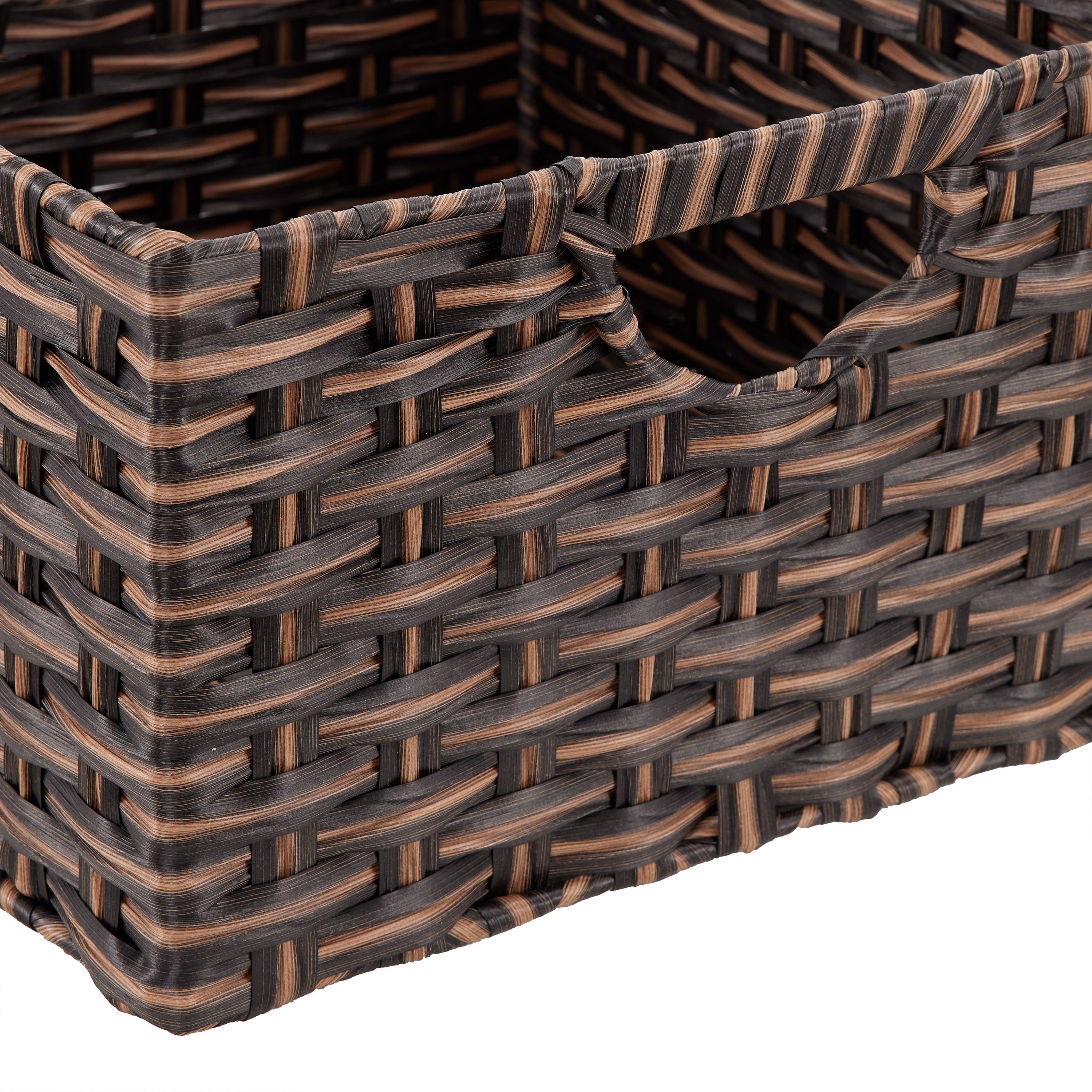 Handwoven Basket (2-Pack), Mocha Brown