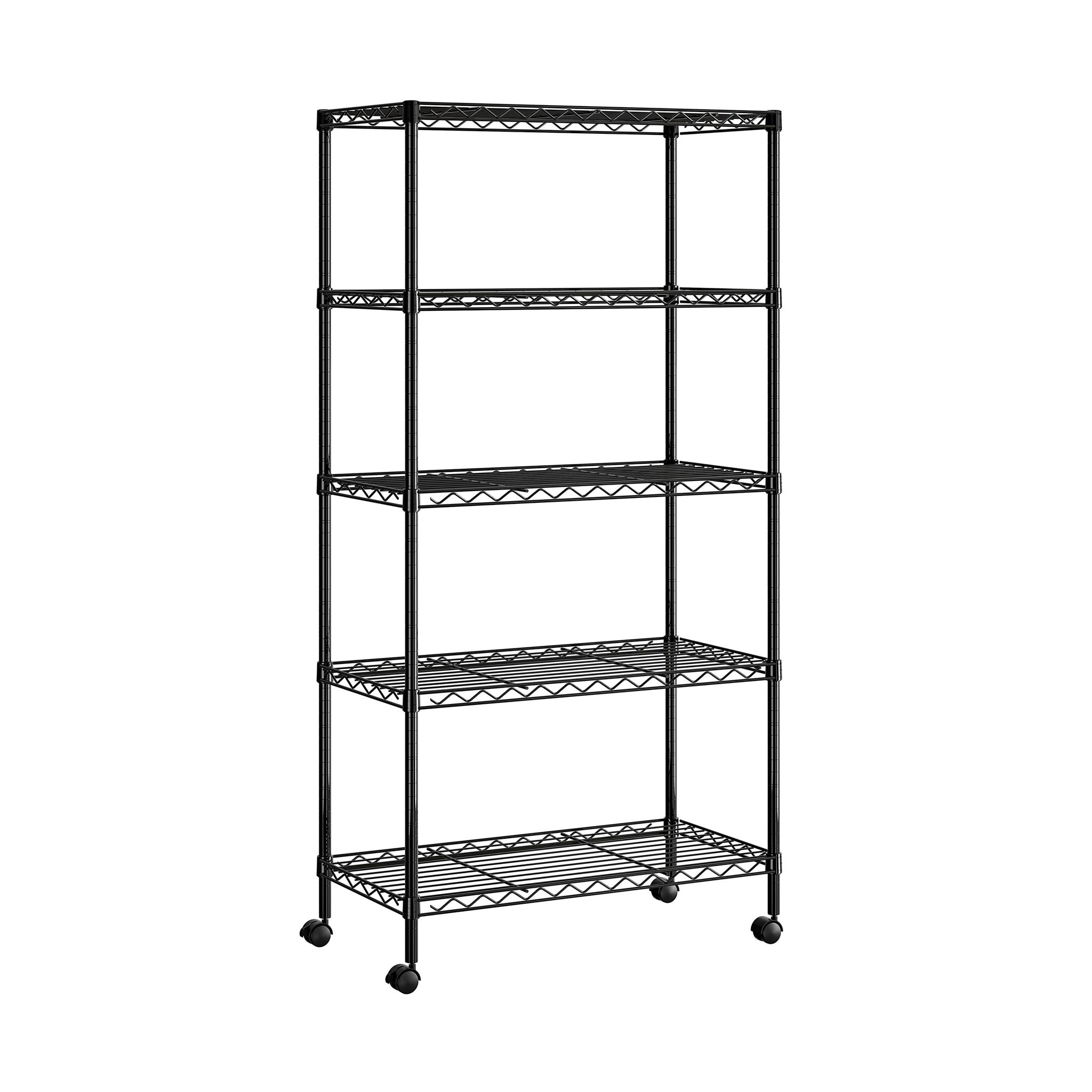 5-Tier Steel Shelving, Black