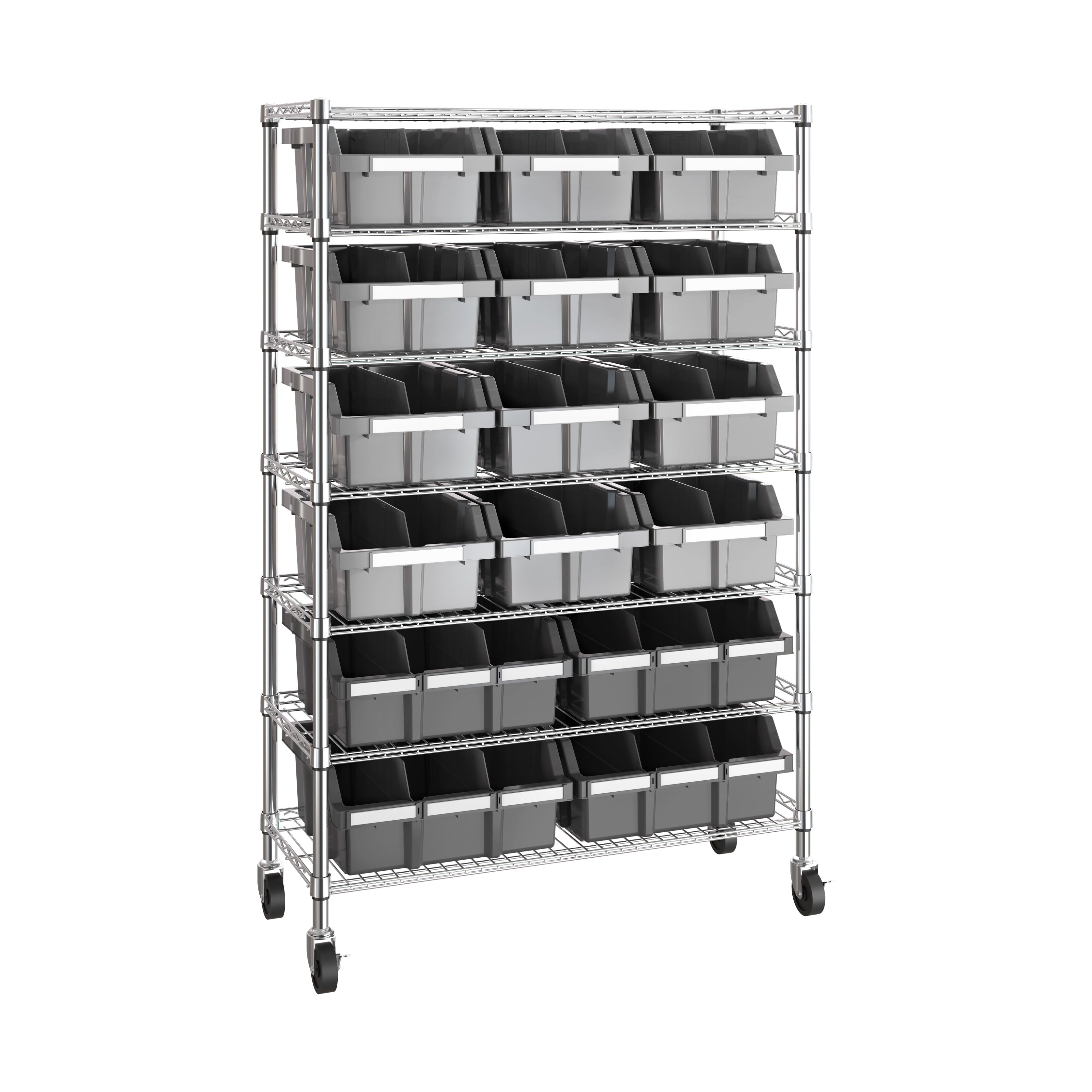 7-Tier NSF-Certified 16-Bin Rack