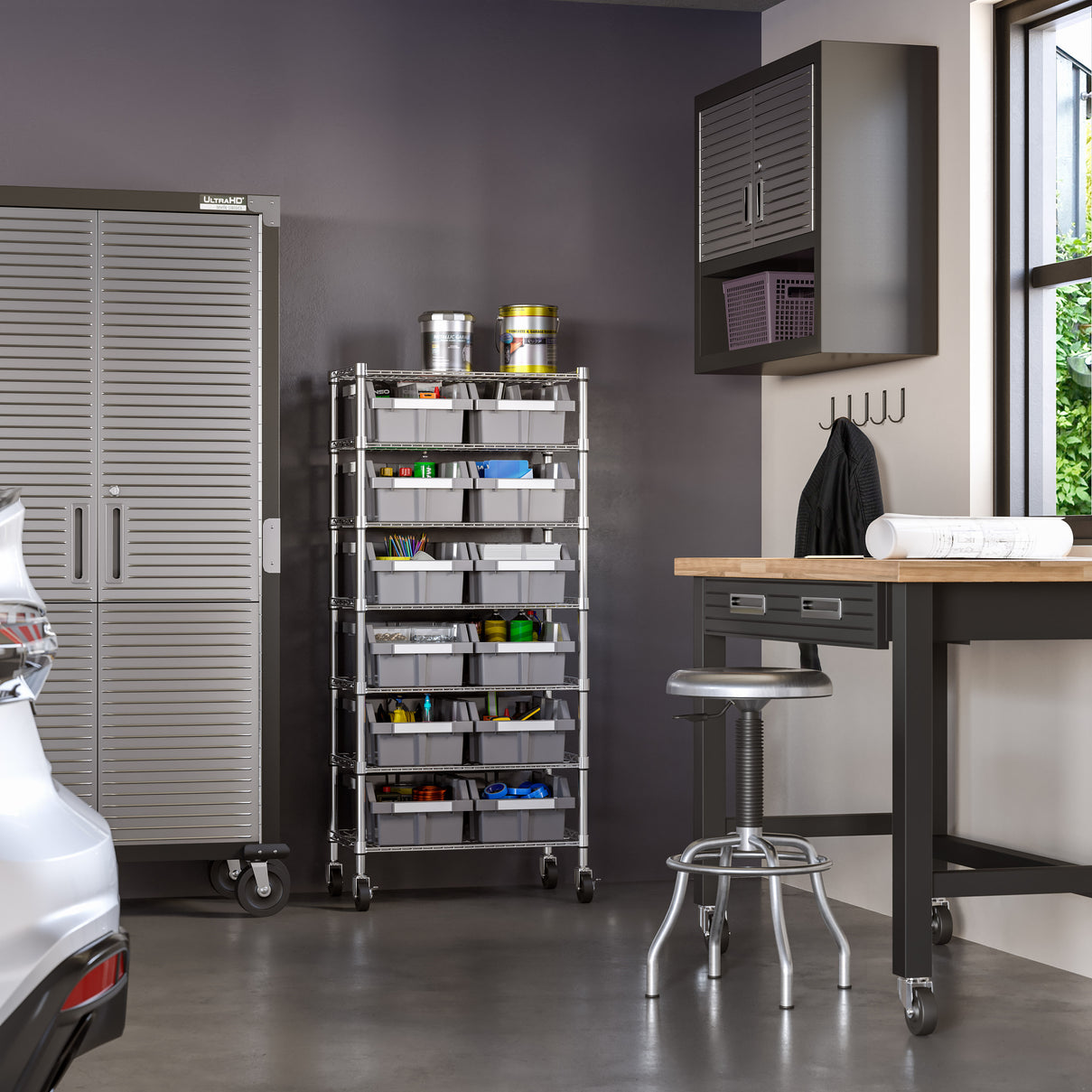 7-Tier NSF-Certified 12-Bin Rack