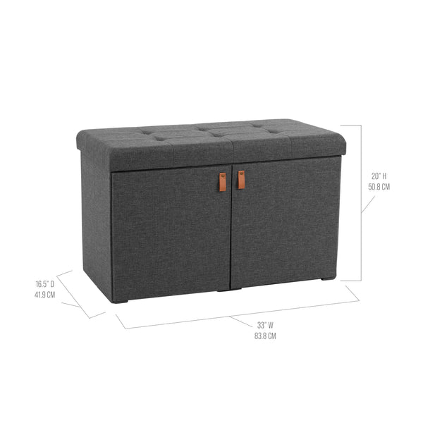 Tufted Shoe Storage Trunk