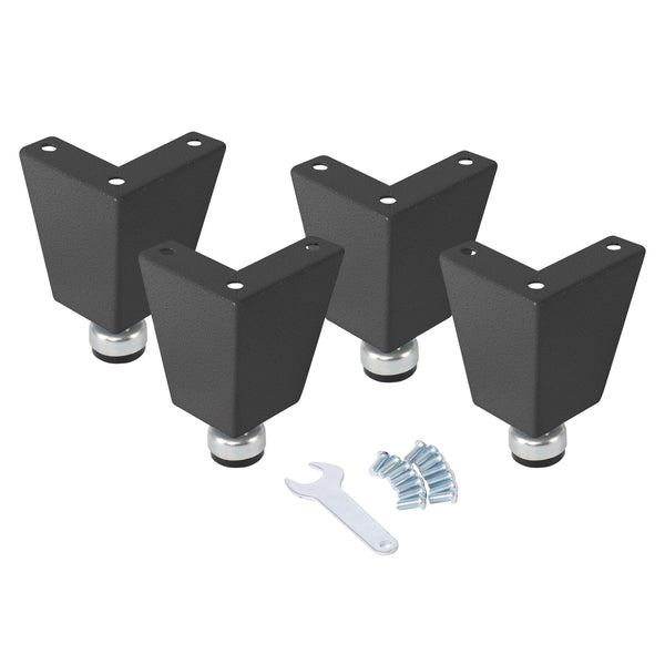 UltraHD® 6" H Steel Leveling Feet with Rubber Base