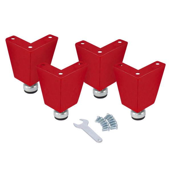 UltraHD® 6" H Steel Leveling Feet with Rubber Base