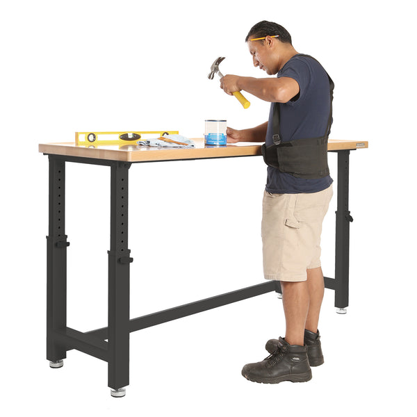 UltraHD® Height Adjustable Workbench, 72" W x 25" D x 28.5" to 42" H, Graphite