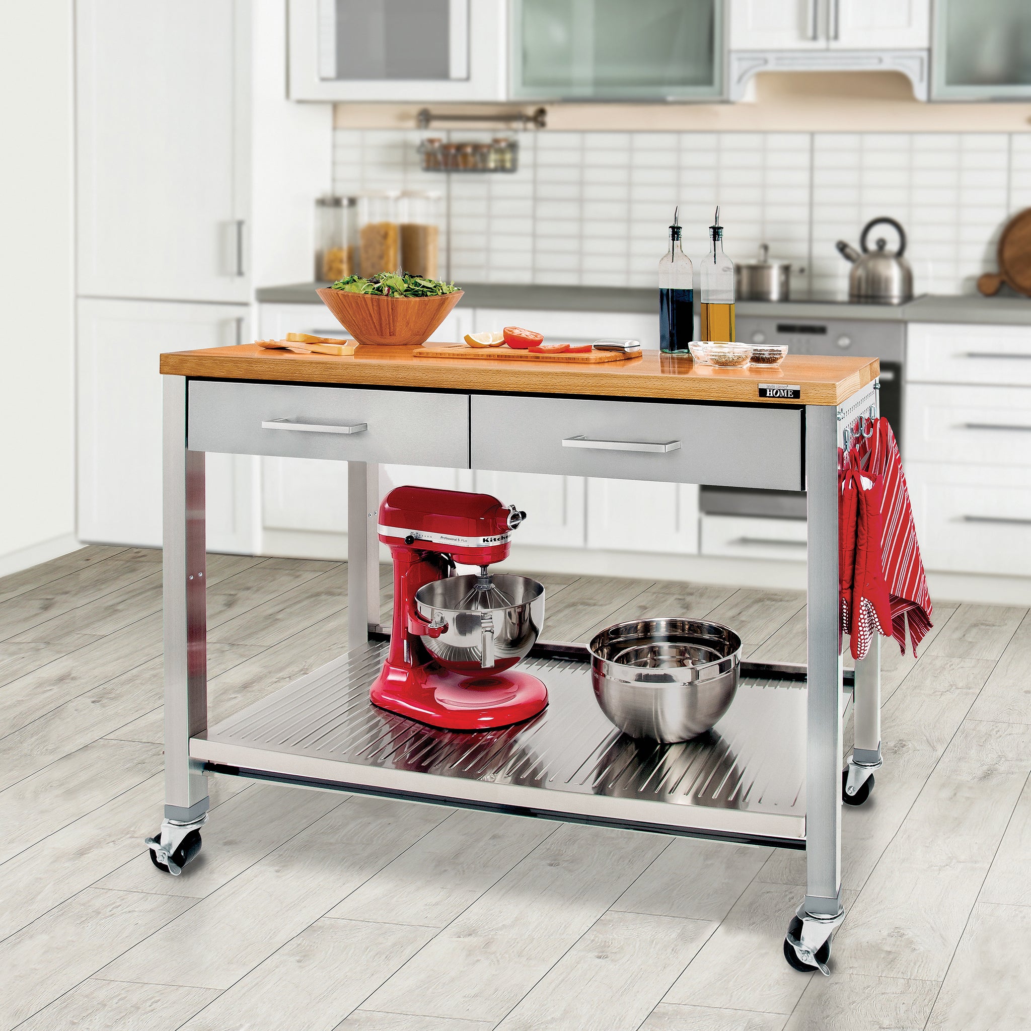 Home Work Center Island Table Seville Classics