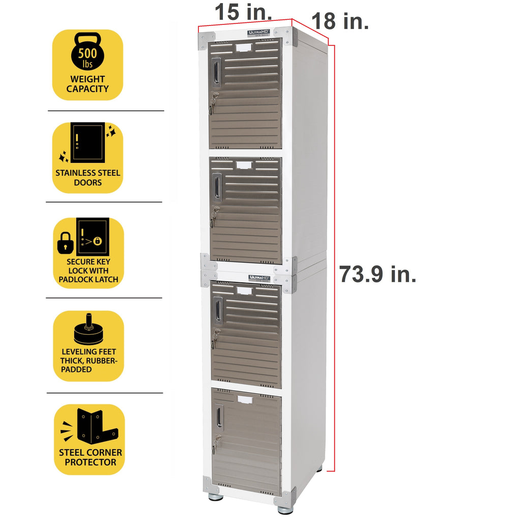 UltraHD® 4-Door Stackable Locker Cabinet