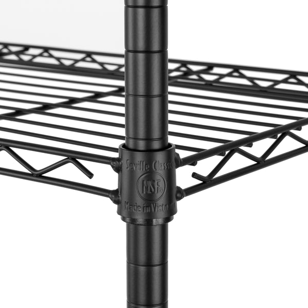 UltraDurable® 4-Tier NSF Steel Shelving, Black